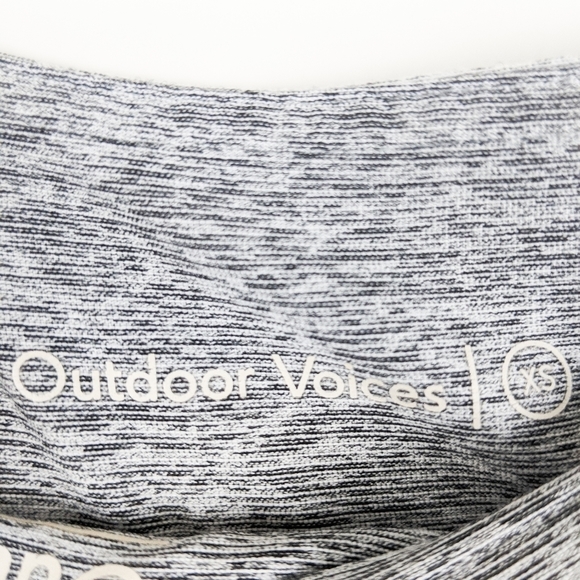 Outdoor Voices Two-Tone High Rise Warm Up Leggings Women's XS Ash Gray Dove - Picture 8 of 8